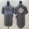 Nike Los Angeles Dodgers blank Hemp grey majestic baseball MLB jerseys -BD 08