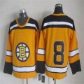 Boston Bruins 8# Cam Neely yellow CCM nhl hockey jersey