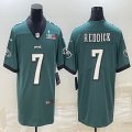 2023 NFL Super Bowl Philadelphia Eagles #7 Haason Reddick green Color Rush Limited Jersey