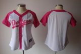 Los Angeles Dodgers blank white fashion women MLB jersey