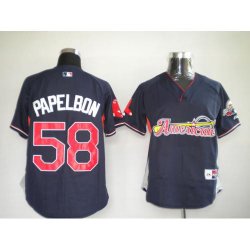 Boston Red Sox Jonathan Papelbon 58# Blue mlb jersey