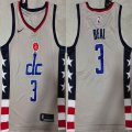 Nike Washington Wizards #3 Bradley Beal gray nba basketball Jerseys-XD