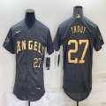 2022 MLB All-Star Nike Los Angeles Angels #27 Mike Trout gray Flexbase Authentic Collection Jersey-BD 01