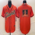 San Francisco Giants blank orange majestic baseball jerseys big logo-BD 01