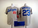 Los Angeles Dodgers GONZALEZ 23# gray MLB Signature Jerseys