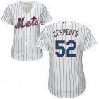 Women New York Mets #52 Yoenis Cespedes white Blue Strip baseball Jerseys-1