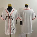 Youth Nike Houston Astros blank beige baseball jerseys -BD 03