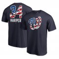 Men's Washington Nationals Bryce Harper Fanatics Branded Navy 2018 Memorial Day Banner Wave Player T-Shirt