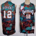 Memphis Grizzlies #12 Ja Morant green red throwback nba basketball jerseys-CY