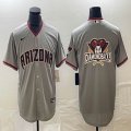 Nike Arizona Diamondback blank gray majestic baseball Jersey big logo