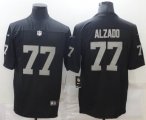 Customized Oakland Raiders #77 Lyle Alzado Nike black Color Rush Limited Jersey