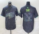 Nike Tampa Bay Rays #22 Jose Siri black majestic baseball jersey city version 03