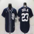 Nike San Diego Padres #23 Fernando Tatis Jr. blue majestic baseball Jerseys-BD