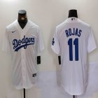 Nike Los Angeles Dodgers #11 Miguel Rojas white majestic baseball jerseys