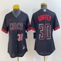 Women Nike Cincinnati Reds #30 Ken Griffey Jr. black majestic baseball jerseys 02