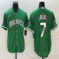 2023 World Cup Mexico #7 Julio Urias green red majestic baseball jerseys 42