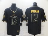 Nike Baltimore Ravens #12 Rashod Bateman throwback black Color Rush Limited Jersey-BD