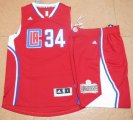 Paul Pierce #34 Los Angeles Clippers red 2015 New Swingman Stitched NBA suits