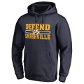 Men's Nashville Predators Fanatics Branded Navy Big & Tall Hometown Collection Defend Pullover Hoodie