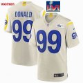 Women Nike Rams #99 Aaron Donald beige Color Rush Limited Jersey