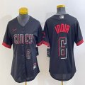 Youth Nike Cincinnati Reds #6 Jonathan India black majestic baseball jerseys Joint name-BD 03