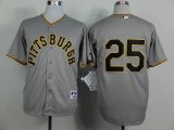 Pittsburgh Pirates Gregory Polanco 25# gray mlb baseball jersey