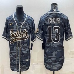 Nike New Orleans Saints #13 Micheal Thomas gray camo baseball jerseys Joint name-BD