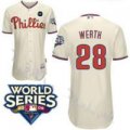 Philadelphia Phillies 28 WERTH Cream mlb jerseys