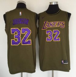 Los Angeles Lakers #32 Magic Johnson Green nike nba jersey