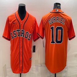 Nike Houston Astros #10 Yuli Gurriel orange baseball jerseys -BD 02