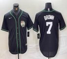 Nike Boston Celtics #7 Jaylen Brown black basketball jerseys Joint name-BD 03