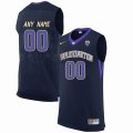 custom Washington Huskies blue College basketball jersey