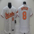 Nike Baltimore Orioles #8 Cal Ripken white Flexbase Authentic Collection Jersey-BD