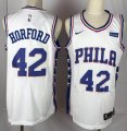 Nike Philadelphia 76ers #42 Al Horford white basketball jersey-YL