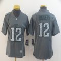 Women Nike Green Bay Packers #12 Aaron Rodgers gray fashion NFL Color Rush Limited Jerse