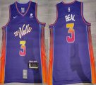 Nike Phoenix Suns #3 Bradley Beal purple NBA babasketball Jerseys city version