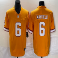 Nike Tampa Bay Buccaneers #6 Baker Mayfield Yellow throwback Color Rush Limited Jersey -BD