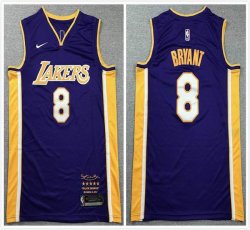 Nike Los Angeless Lakers 8 Kobe Bryant Purple basketball Jerseys-XD