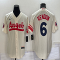 Nike Los Angeles Angels #6 Anthony Rendon beige majestic baseball Jersey