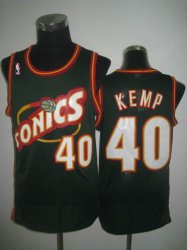 Seattle SuperSonics 40# Shawn Kemp black NBA Basketball Jerseys