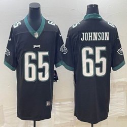 Nike Philadelphia Eagles #65 Lane Johnson black Color Rush Limited Jersey