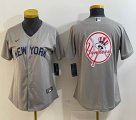 Youth Nike New York Yankees blank gray MLB baseball Jersey -BD 02