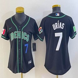 Youth 2023 World Cup Mexico #7 Julio Urias black majestic baseball jerseys 05