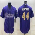 Nike Baltimore Ravens #44 Marlon Humphrey purple baseball jerseys Joint name-BD 01