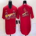 Nike New St.Louis Cardinals blank red majestic Baseball Jersey big logo-BD 02