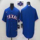 2023 Champions Nike Texas Rangers blank blue majestic baseball jersey-BD