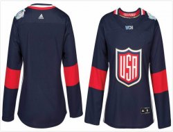 Women United States 2016 World Cup blank blue Hockey jersey