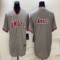 Nike Los Angeles Angels blank gray majestic baseball jerseys