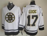 Boston Bruins 17 Milan Lucic White Ice Hockey Jersey