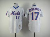 New York Mets 17 Hernandez White stripe mlb jerseys